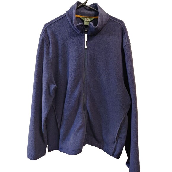 Woolrich Navy Blue Fleece Jacket Sweater Men's Size XL - Picture 1 of 5